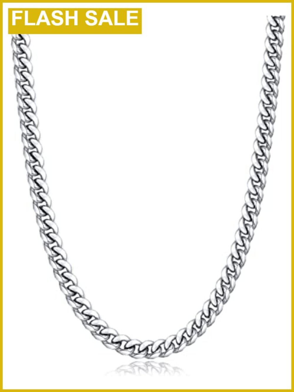 Momlovu Cuban Link Chain Boys Stainless Steel Necklace Jewelry